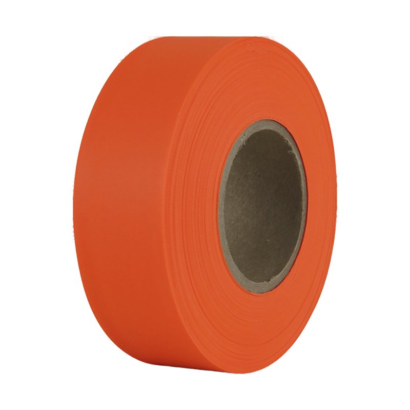 INTERTAPE POLYMER IPG 6880 Flagging Tape, 150 ft L, 1-3/16 in W, Orange Glow, PVC