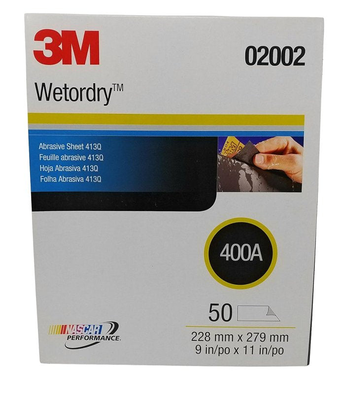 3M ABRASIVE SHEET 400AGRIT 9X11IN PAINT 3M