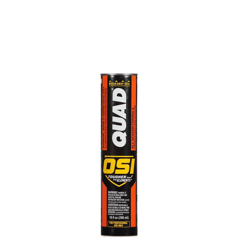 OSI OSI Quad Series 1637191 Sealant Caulk, Off-White 004, 7 to 14 days Curing, 20 to 100 deg F, 10 oz Cartridge