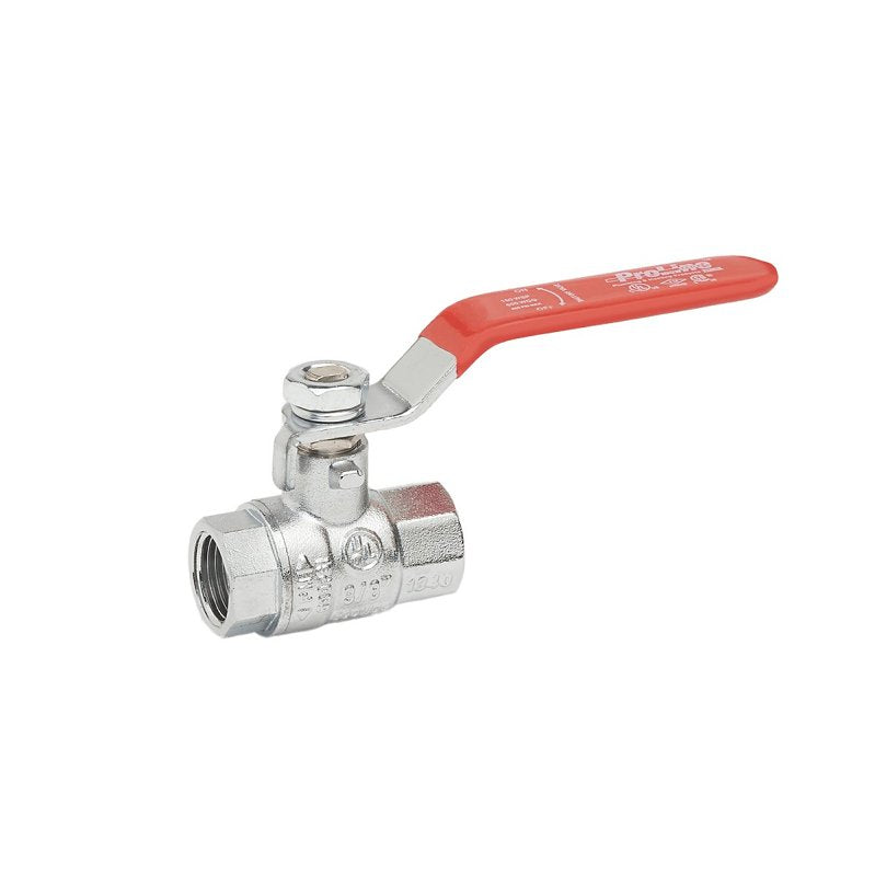 B & K INDUSTRIES B & K 107-823-CP Ball Valve, 1/2 in Connection, FIP, 600 psi Pressure, Brass Body, Full Port