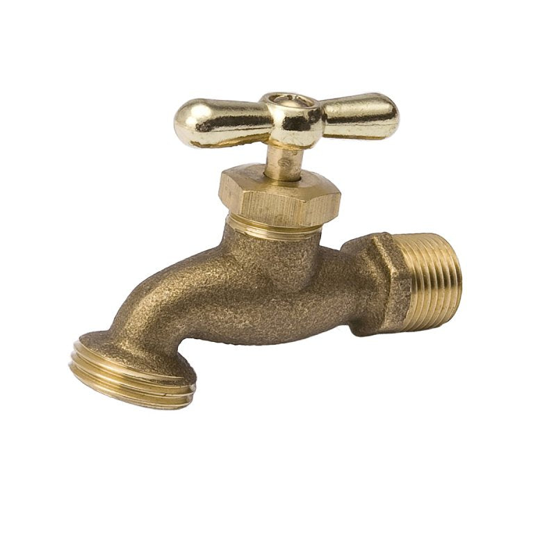B & K INDUSTRIES B & K ProLine Series 103-004NL Hose Bibb, 3/4 in Connection, MIP, 125 psi Pressure, Brass Body