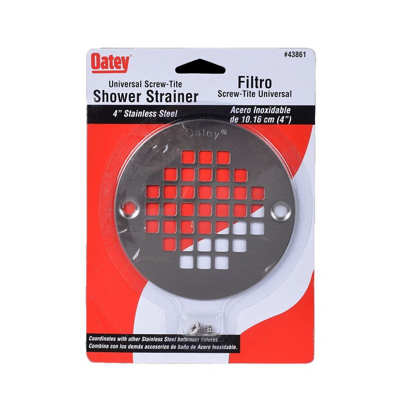 OATEY Oatey 43861 Replacement Strainer, Stainless Steel, Stainless Steel, Specifications: Round Shape, Screw-In Cover PLUMBING, HEATING & VENTILATION OATEY