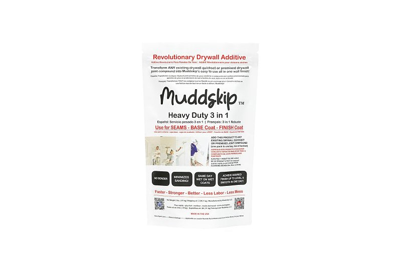 MUDDSKIP LLC Muddskip MSHD2722 Heavy-Duty Basecoat Drywall Additive, 2 lb Bag