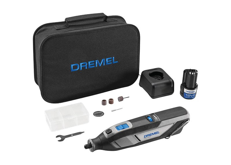 S-B POWER TOOL Dremel 8240-5 Cordless Rotary Tool, Battery Included, 120 V, 2 Ah, 1/8 in Chuck, Keyed Chuck, 5000 to 35,000 rpm Speed