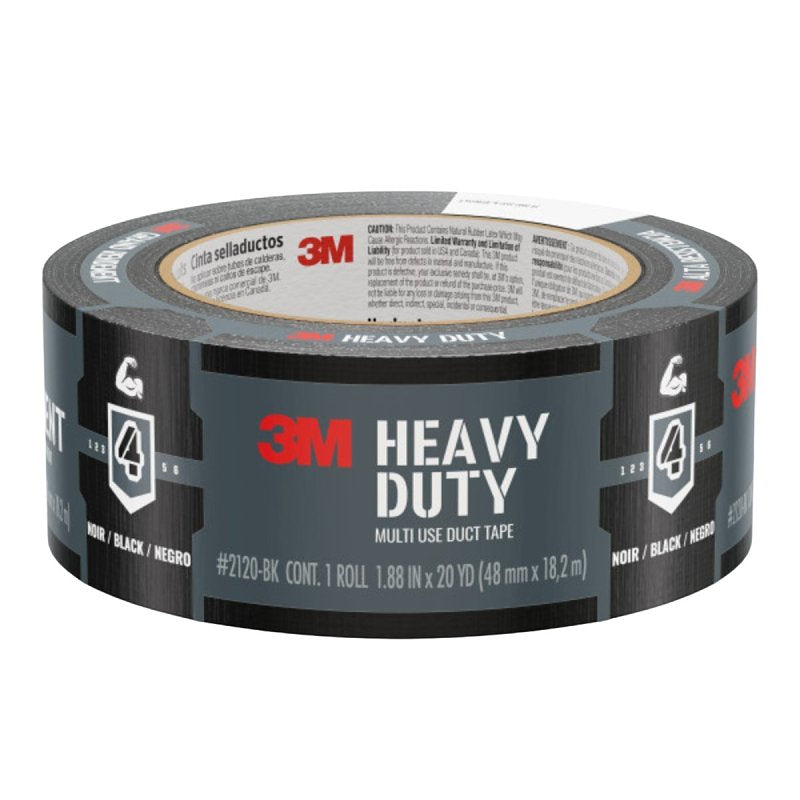 3M 3M 2120-BK Duct Tape, Heavy-Duty, 20 yd L, 1.88 in W, Black