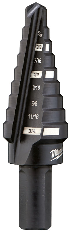 MILWAUKEE Milwaukee 48-89-9203 #3 Step Drill Bit, 1/4 to 3/4 in Dia, 2-37/64 in OAL, Straight Flute, 2-Flute