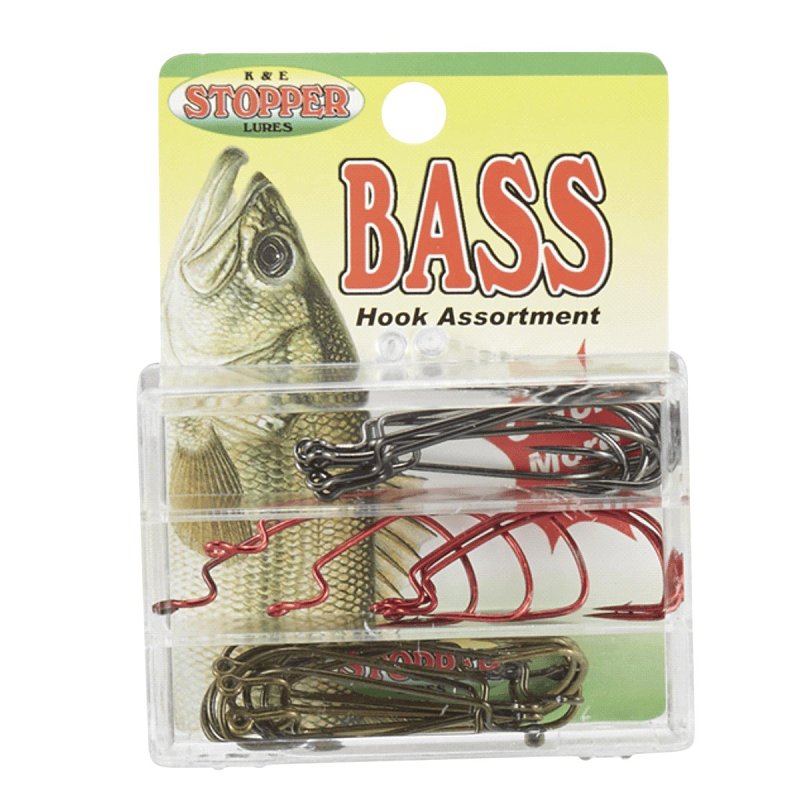GSM Stopper Lures KE-STP-SHK-BSA Hook Assortment, For: Bass Fish