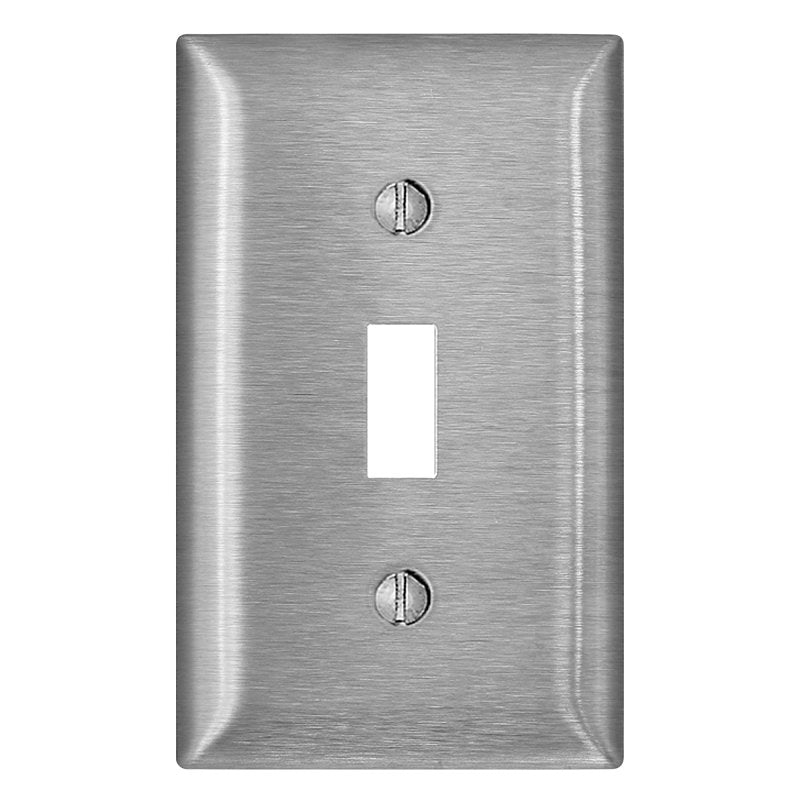 LEVITON Leviton C SL1 Switch Wallplate, 2.79 in L, 4.54 in W, 1 -Gang, Stainless Steel