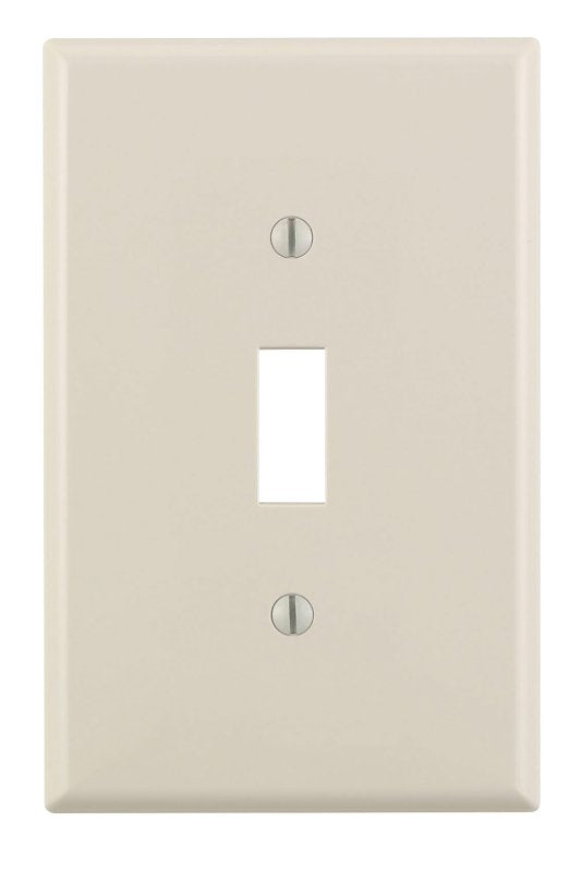 LEVITON Leviton 78101-00T Wallplate, 5-1/4 in L, 3-1/2 in W, 1-Gang, Plastic, Almond ELECTRICAL LEVITON