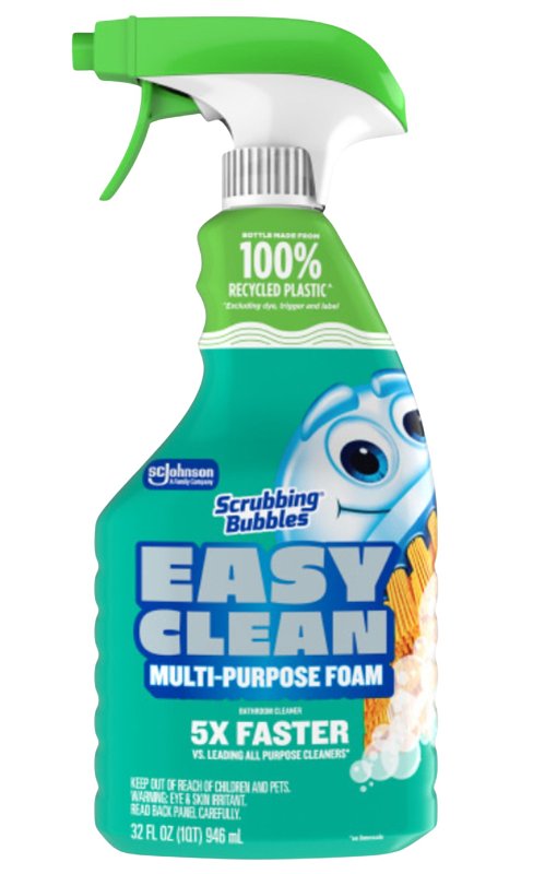 SCRUBBING BUBBLES Scrubbing Bubbles Easy Clean 01305 Foam Cleaner, 32 oz Trigger Bottle, Liquid, Citrus, Clear CLEANING & JANITORIAL SUPPLIES SCRUBBING BUBBLES
