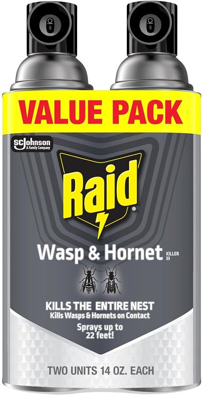 RAID Raid 76588 Wasp and Hornet Killer, Aerosol, Outdoor, 17.5 oz Can