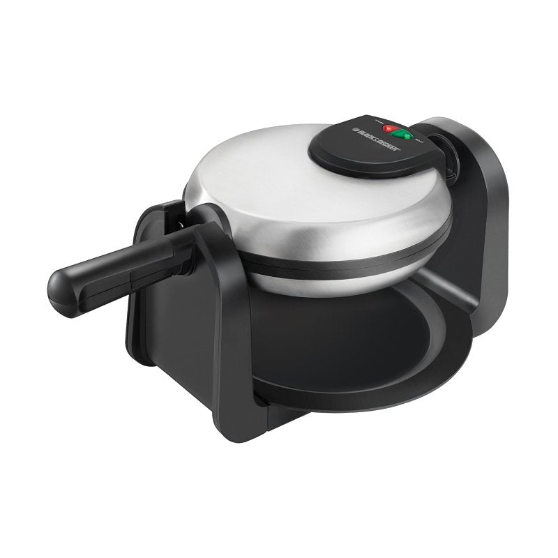 APPLICA CONSUMER PRODUCTS Black+Decker WM1404S Belgian Flip Waffle Maker, 6-3/4 in Waffle, 2-Waffles, 800 W, Black/Silver APPLIANCES & ELECTRONICS APPLICA CONSUMER PRODUCTS