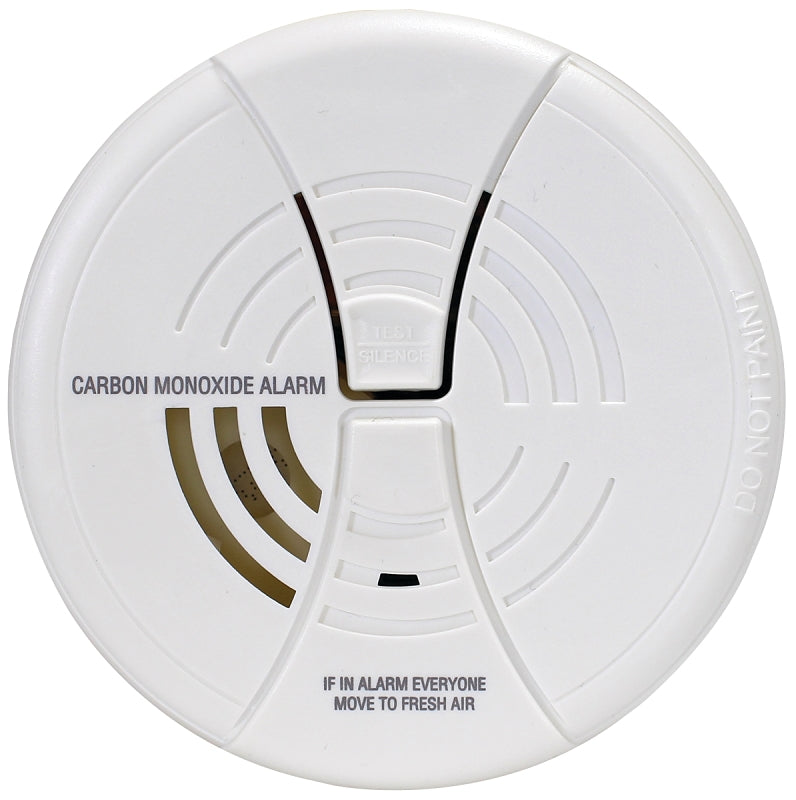 FIRST ALERT First Alert CO250B Carbon Monoxide Alarm, 85 dB, Alarm: Audible/Visual, Electrochemical Sensor, White