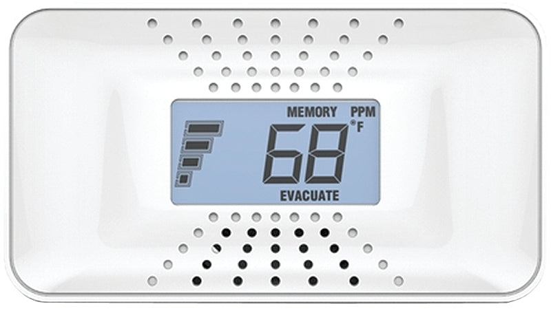 FIRST ALERT First Alert 1039753 Carbon Monoxide Alarm with Temperature, Digital Display, 85 dB, Alarm: Audible, White