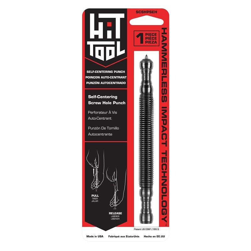 HIT TOOL Hit Tool SCSHPSEH Self-Centering Punch, 10 in L, Steel TOOLS HIT TOOL