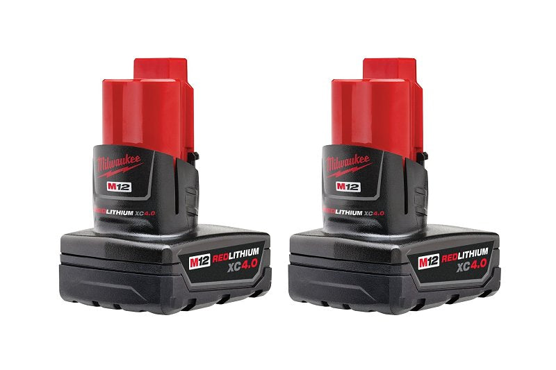 MILWAUKEE Milwaukee 48-11-2442 Cordless Battery Pack, 12 V Battery, 4 Ah