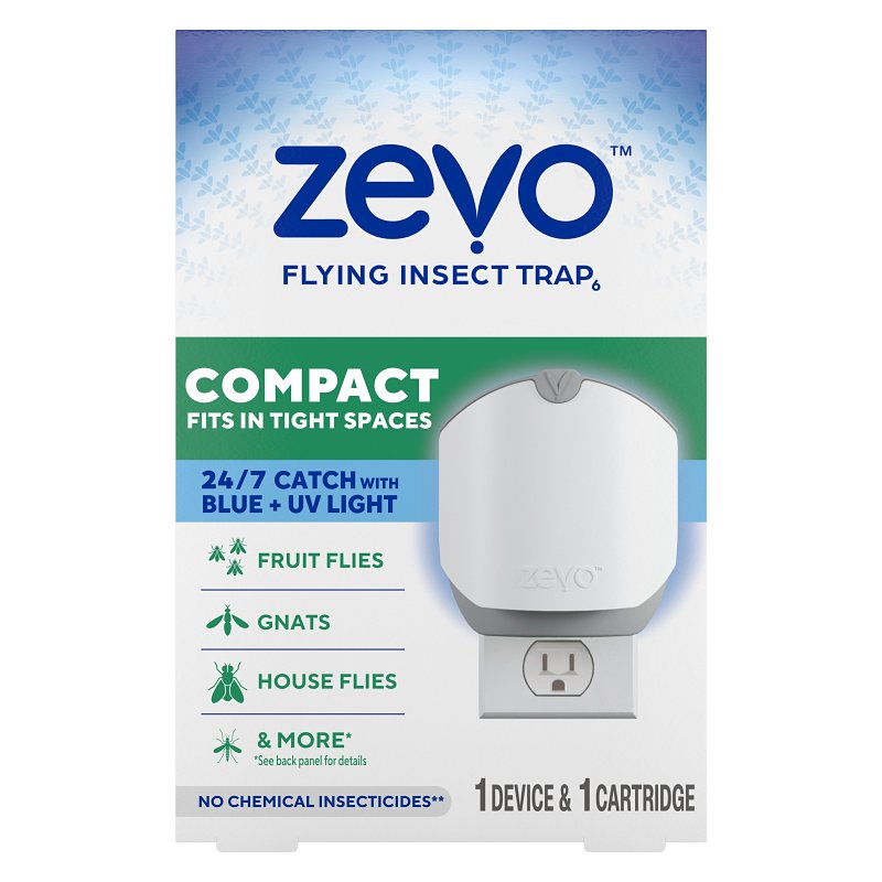 ZEVO Zevo 810121291150 Flying Insect Trap Lure Kit, Solid, Sweet, 5.91 in L Trap, 3.81 in W Trap, Clear LAWN & GARDEN ZEVO