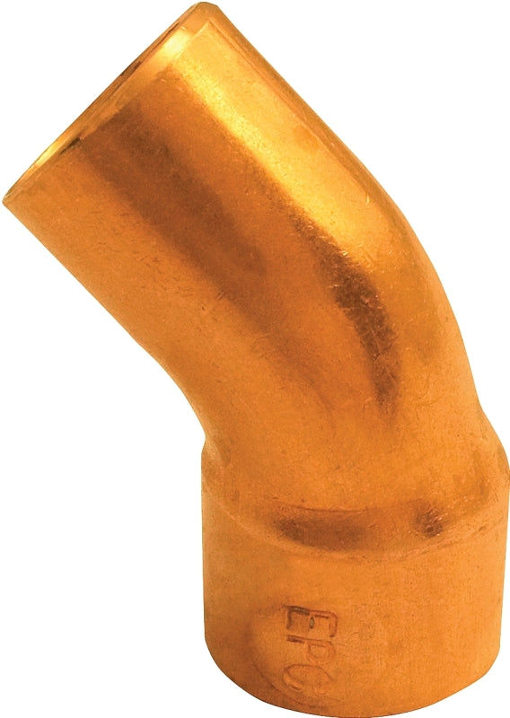 NIBCO INC. Nibco 606 Series W01420D Pipe Elbow, 1 in, Sweat x FTG, 45 deg Angle, Copper, 494 psi Pressure PLUMBING, HEATING & VENTILATION NIBCO INC.