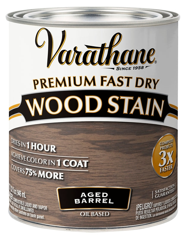 VARATHANE Varathane 357179 Fast Dry Stain, Aged Barrel, Liquid, 1 qt