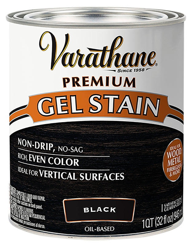 VARATHANE Varathane 358176 Premium Stain, Black, Gel, Paste, 1 qt PAINT VARATHANE