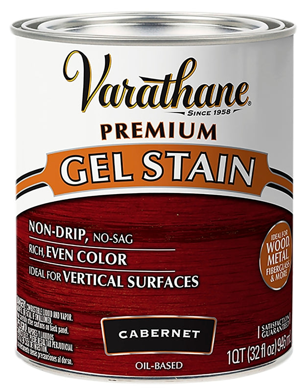 VARATHANE Varathane 358300 Premium Stain, Cabernet, Gel, Paste, 1 qt