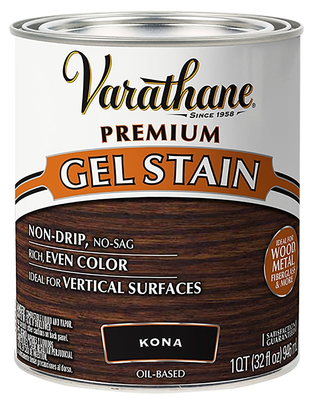 VARATHANE Varathane 358174 Premium Gel Stain, Kona, Liquid, 1 qt PAINT VARATHANE