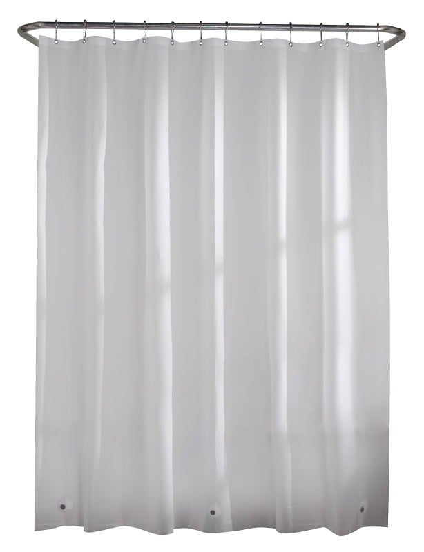 ZENNA HOME Zenna Home LPRMFRL Shower Curtain Liner, 72 in L, 70 in W, PEVA, Frosty