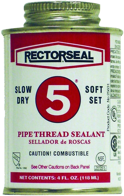 RECTORSEAL Rectorseal 25631 Thread Sealant, 0.25 pt Can, Paste, Yellow PLUMBING, HEATING & VENTILATION RECTORSEAL