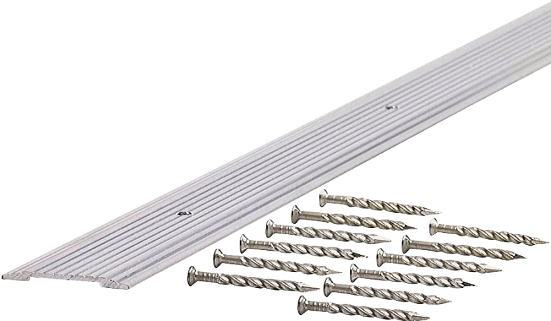 M-D M-D 78014 Seam Binder, 36 in L, 1-1/4 in W, Fluted Surface, Hardwood, Mill/Silver