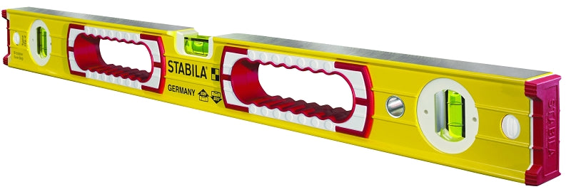 STABILA Stabila 37432 Spirit Level, 32 in L, 3-Vial, Non-Magnetic, Aluminum, Yellow TOOLS STABILA