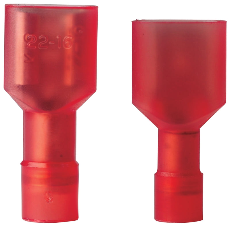 GB Gardner Bender 20-151P Disconnect Terminal, 600 V, 22 to 16 AWG Wire, 1/4 in Stud, Vinyl Insulation, Red ELECTRICAL GB