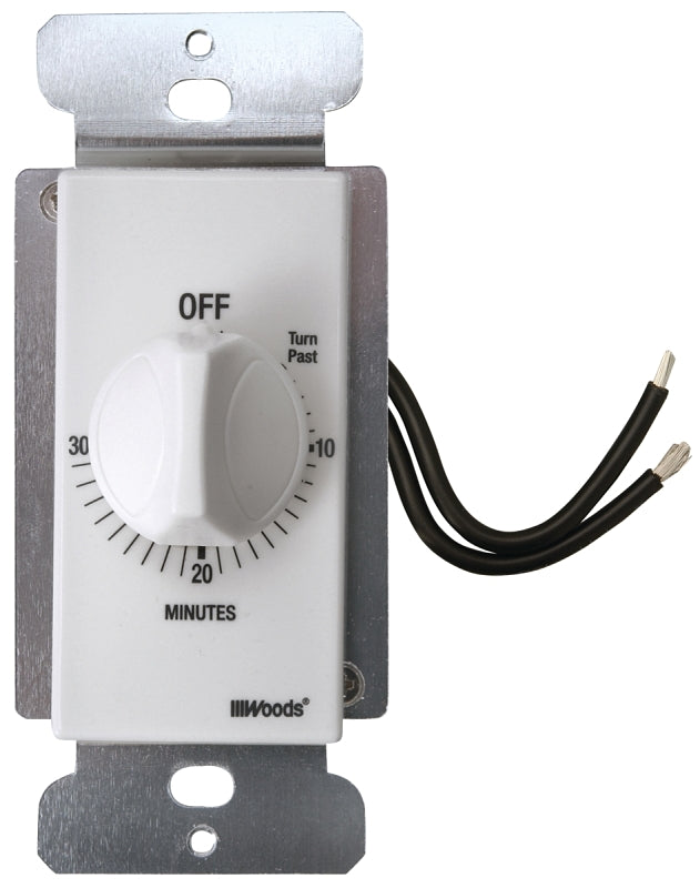 WOODS Woods 59714 Countdown Timer, 20 A, 125 V, 2500 W, 30 min Time Setting, White ELECTRICAL WOODS