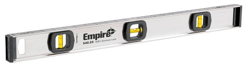 EMPIRE Empire 540-24 I-Beam Level, 24 in L, 3-Vial, Nonmagnetic, Metal