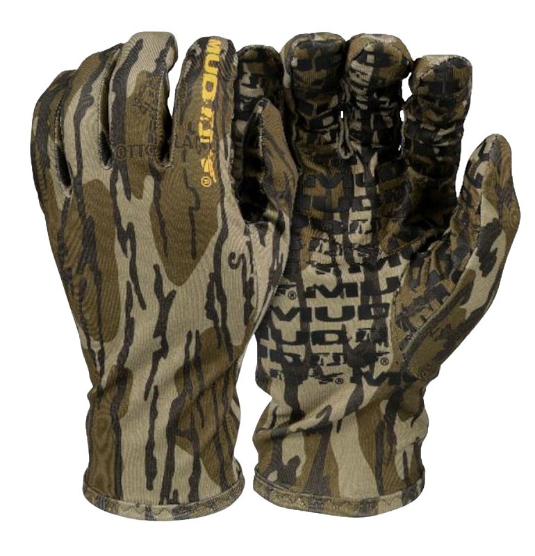 MUDDY Muddy TRX Series LW-GLV-MOB-XL Lightweight Gloves, Men's, XL, Short Cuff, Fleece, Mossy Oak Bottomland