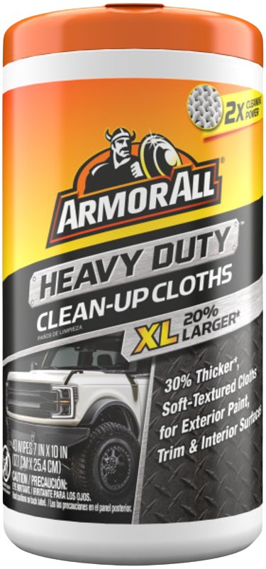 ARMORED AUTOGROUP Armor All AHDWMPXC-40-1USLT Heavy-Duty Clean-Up Cloth, 40 -Wipes