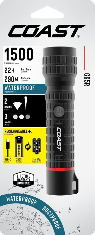 COAST FLASHLIGHT RECHRG WTRPRF 1500L