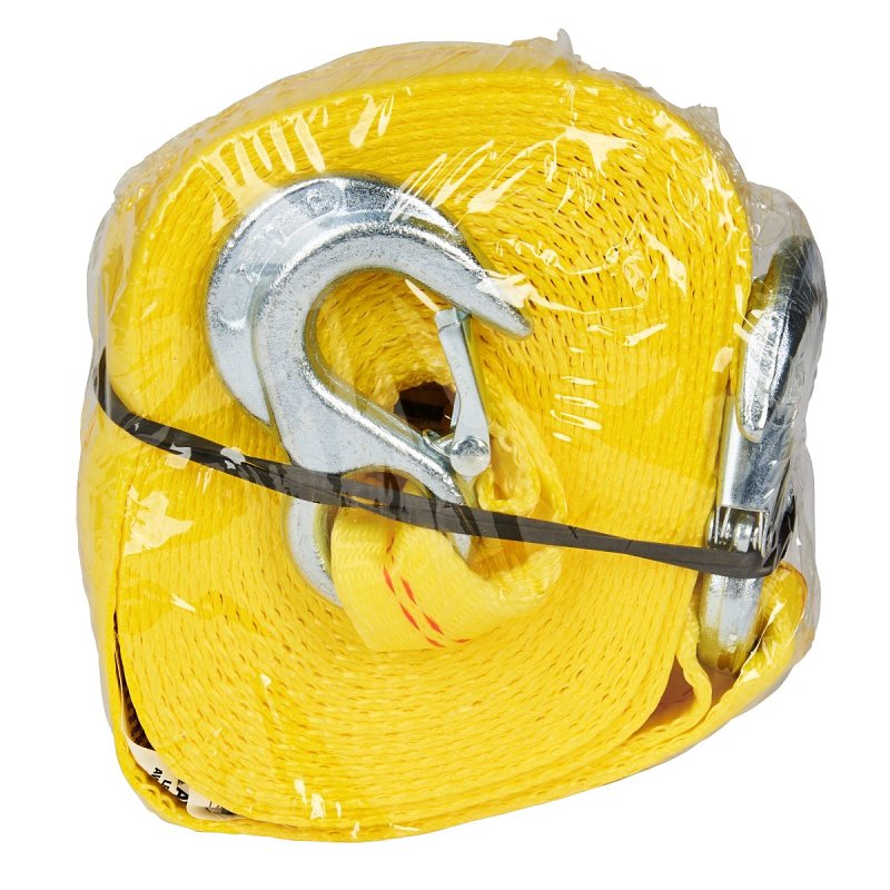 KEEPER Keeper 89825 Tow Strap, 12,000 lb, 2 in W, 25 ft L, Slip Hook End, Yellow