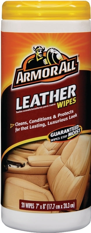 ARMORED AUTOGROUP Armor All 18581C Leather Wipes, 8.44 in L, 3.31 in W, Effective to Remove: Dirt, Soil, 30-Wipes AUTOMOTIVE ARMORED AUTOGROUP