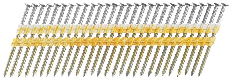 SENCO Senco KD28ASBS Series Collated Nail, Plastic Strip Collation, 3-1/4 in L, Steel, Galvanized, Full Round Head