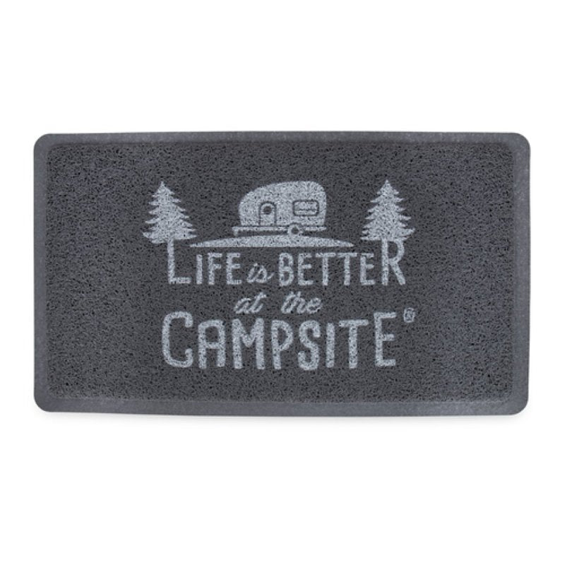CAMCO Camco USA 53197 Door Mat, Libatc Scrub Rug Pattern, Gray/White AUTOMOTIVE CAMCO