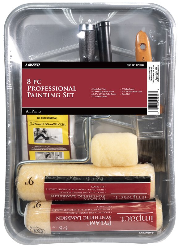 LINZER PRODUCTS Linzer RS 701 SP 30 Roller and Tray Set, Specifications: 30 Pack/Carton, 8-Piece