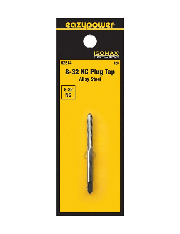 EAZYPOWER Isomax 82514 Screw Tap, #8-32 Thread, NC Thread, Plug Chamfer, Tungsten Steel