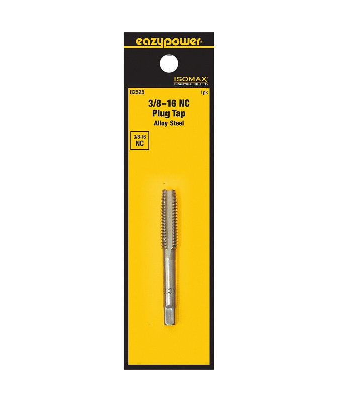 EAZYPOWER Isomax 82525 Fractional Tap, 3/8-16 Thread, NC Thread, Plug Chamfer, Tungsten Steel