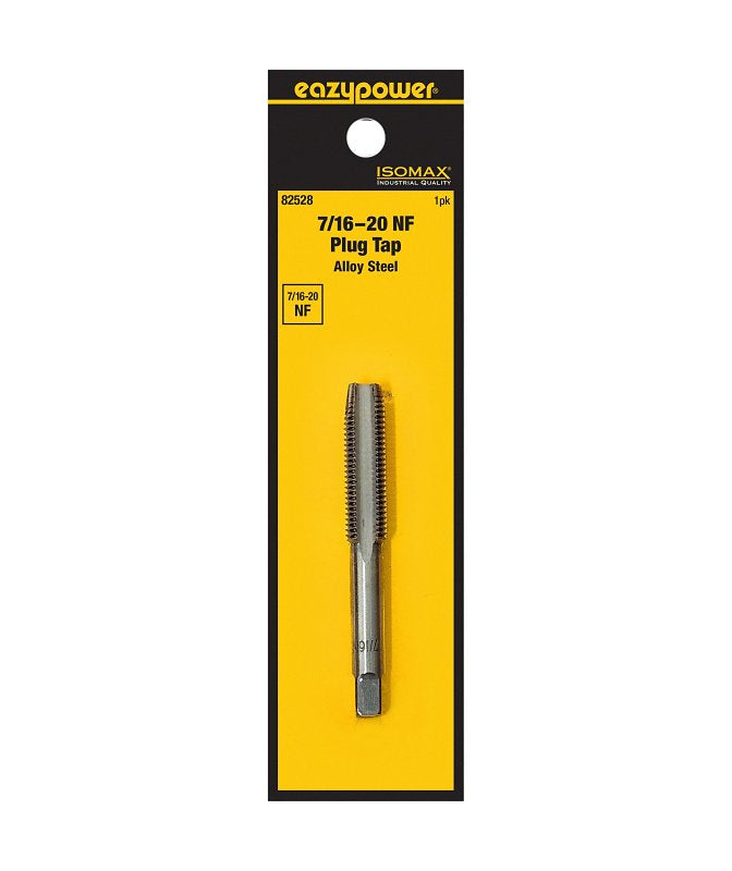 EAZYPOWER Isomax 82528 Plug Tap, 7/16-20 Thread, NF Thread, Tungsten Steel