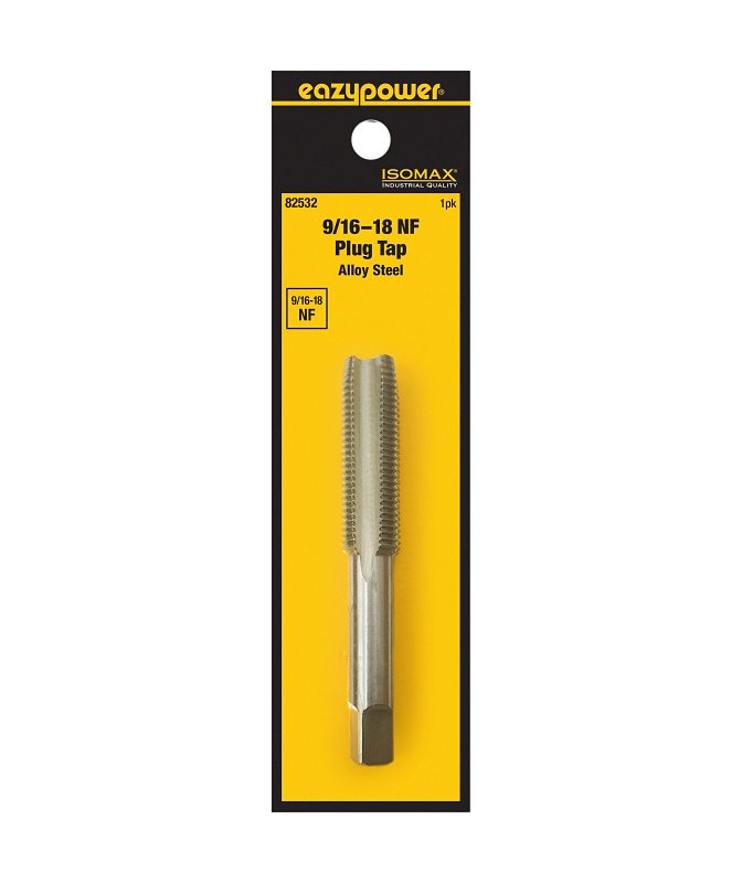EAZYPOWER Isomax 82532 Plug Tap, 9/16-18 Thread, NF Thread, Tungsten Steel