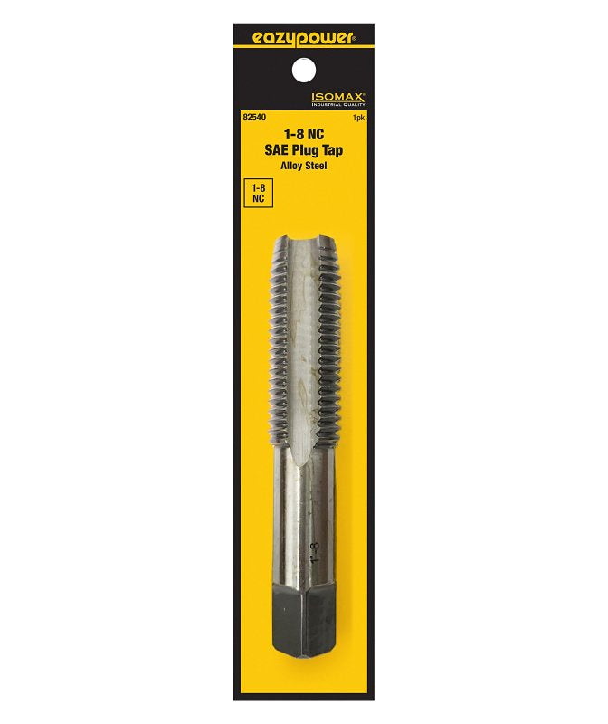 EAZYPOWER Isomax 82540 Straight Flute Tap, 1-8 Thread, UNC Thread, Plug Chamfer