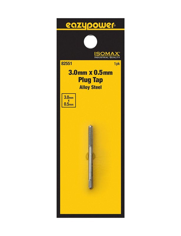 EAZYPOWER Isomax 82551 Tap, M3x0.5 Thread, Plug Chamfer, Tungsten Steel