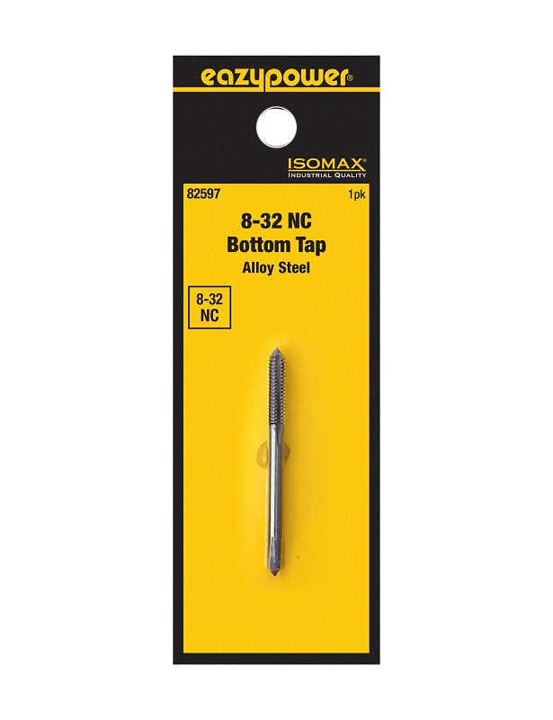 EAZYPOWER Isomax 82597 Straight Flute Tap, #8-32 Thread, UNC Thread, Bottom Chamfer