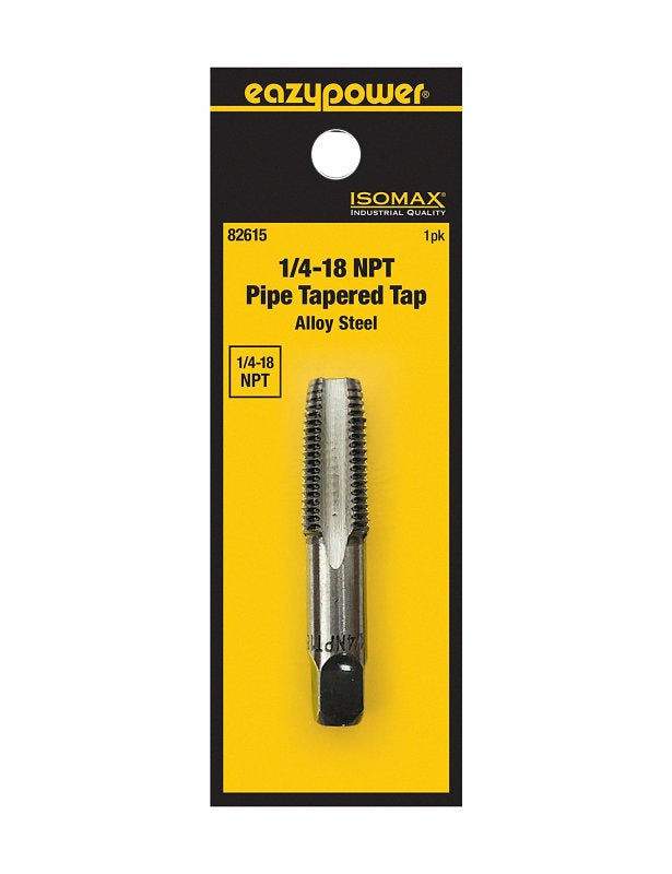 EAZYPOWER Isomax 82615 Pipe Tap, 1/4-18 Thread, NPT Thread, Taper Point, Tungsten Steel