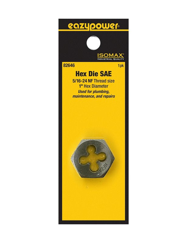 EAZYPOWER Isomax 82646 Fractional Die, 5/16-24 Thread, NF Thread